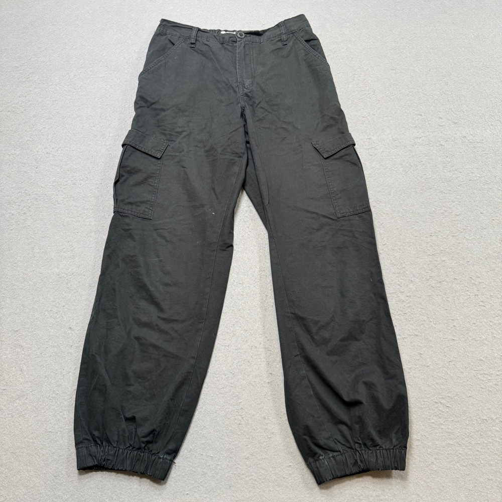 Y2K Aeropostale Cargo Pants Men's Medium Black Straight Leg Relaxed High Rise